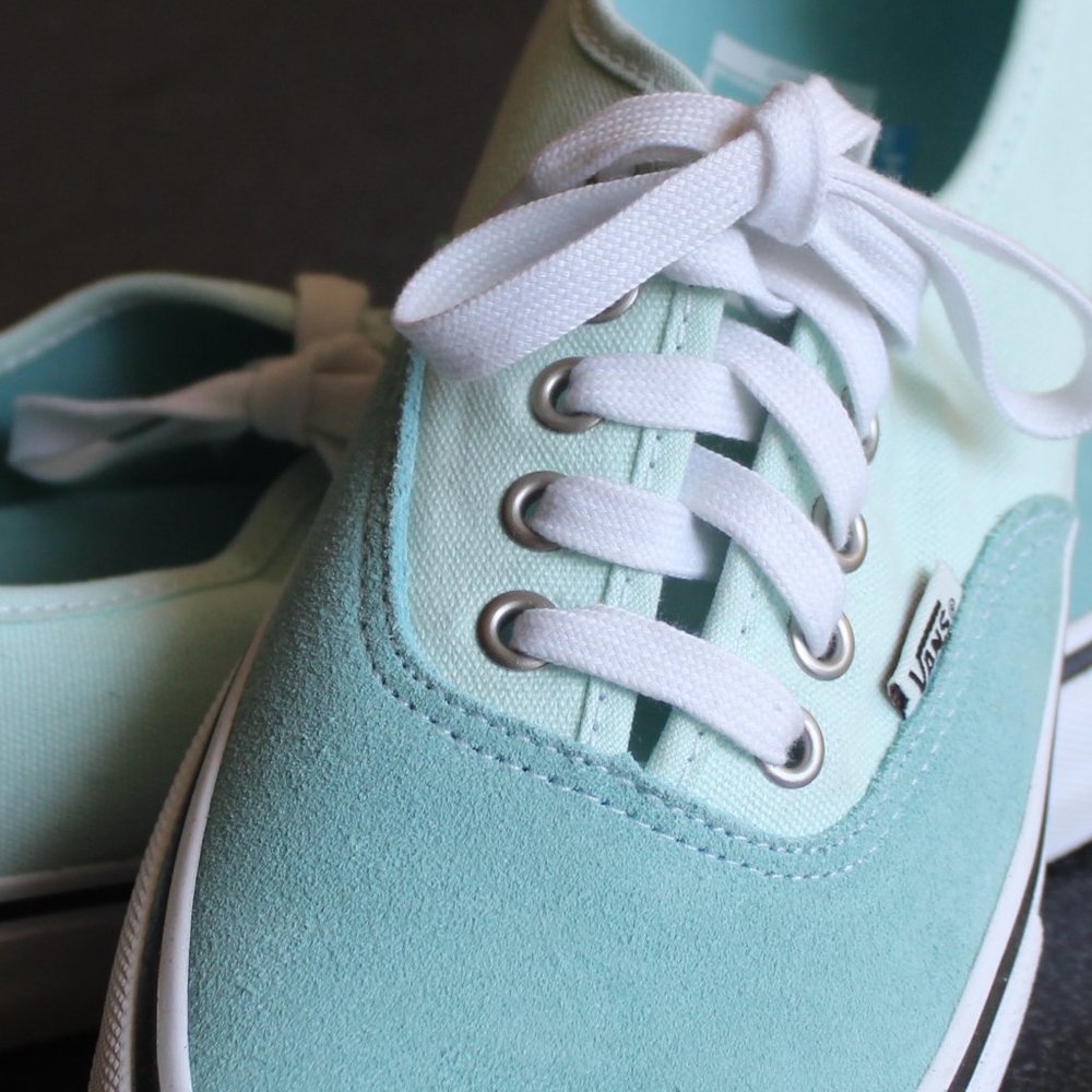 Aqua Vans Mens  8.5 women10  two toned suede NEW